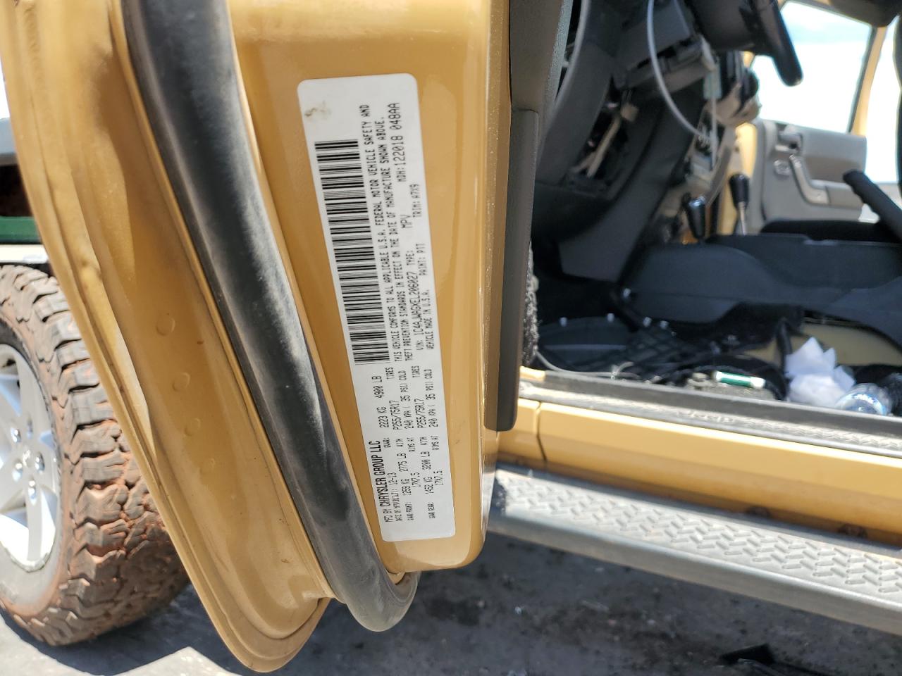 2014 Jeep Wrangler Sport VIN: 1C4AJWAGXEL206027 Lot: 65322085
