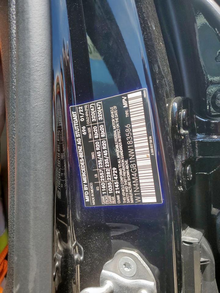 2022 Mercedes-Benz Glb 250 VIN: W1N4M4GB1NW183586 Lot: 63566615