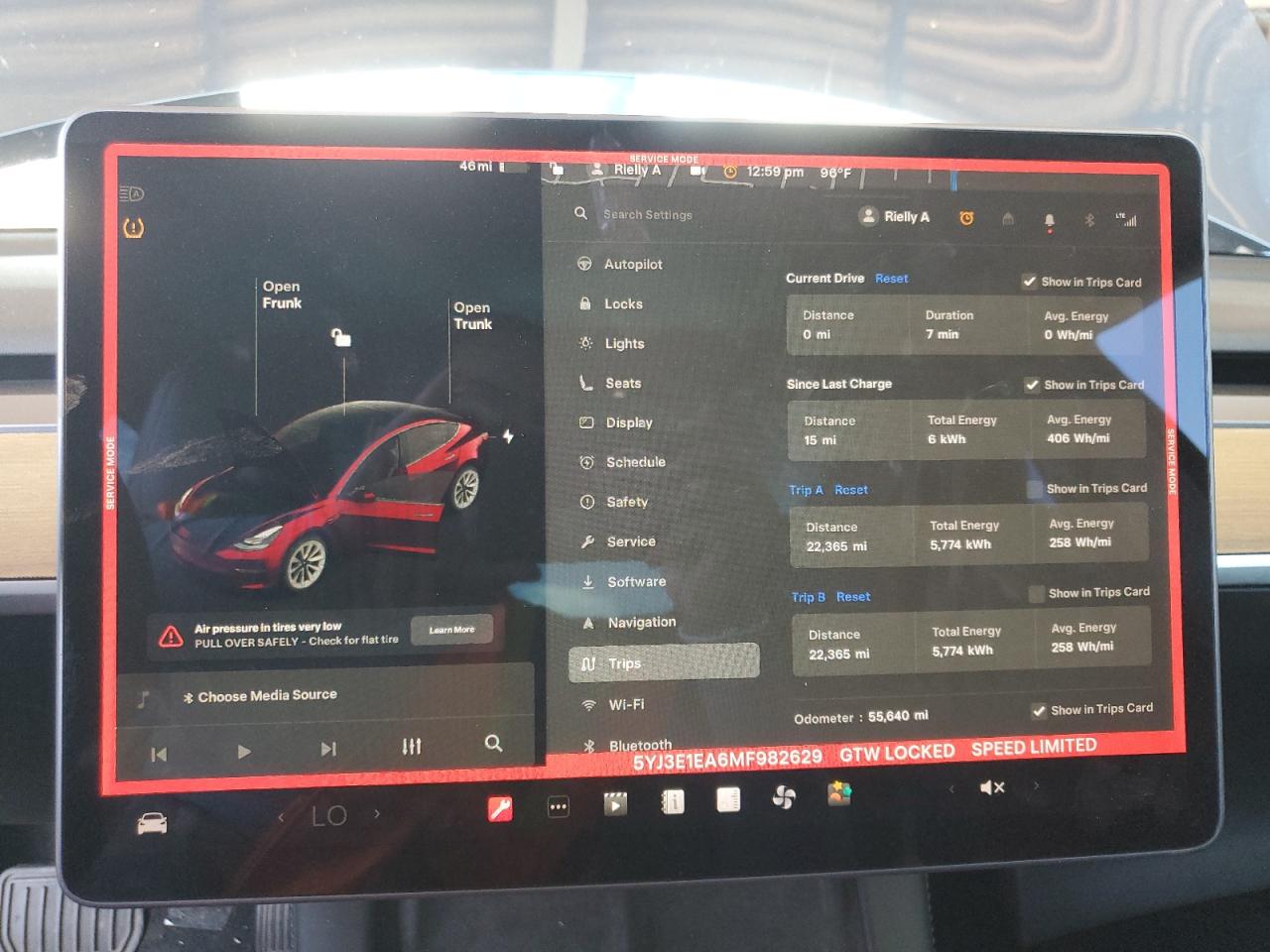 2021 Tesla Model 3 VIN: 5YJ3E1EA6MF982629 Lot: 62846145