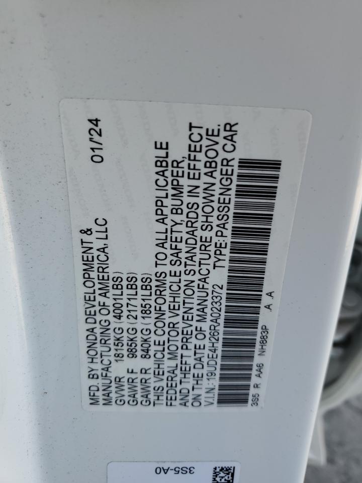 2024 Acura Integra VIN: 19UDE4H26RA023372 Lot: 66312535