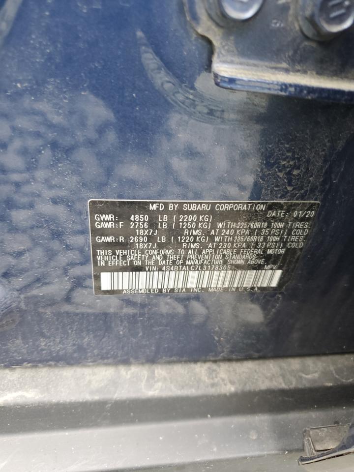 2020 Subaru Outback Limited VIN: 4S4BTALC7L3178305 Lot: 64699585
