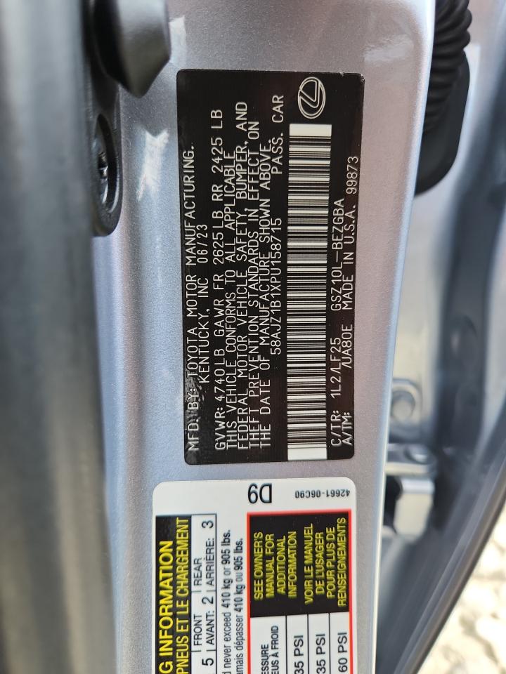 58ajz1b1xpu158715 58AJZ1B1XPU158715 2023 Lexus Es 350 F Sport Handling