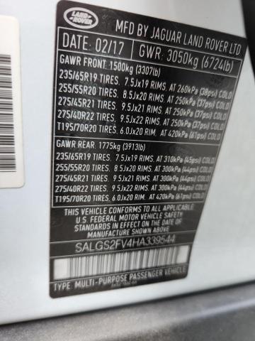 2017 LAND ROVER RANGE ROVER HSE  