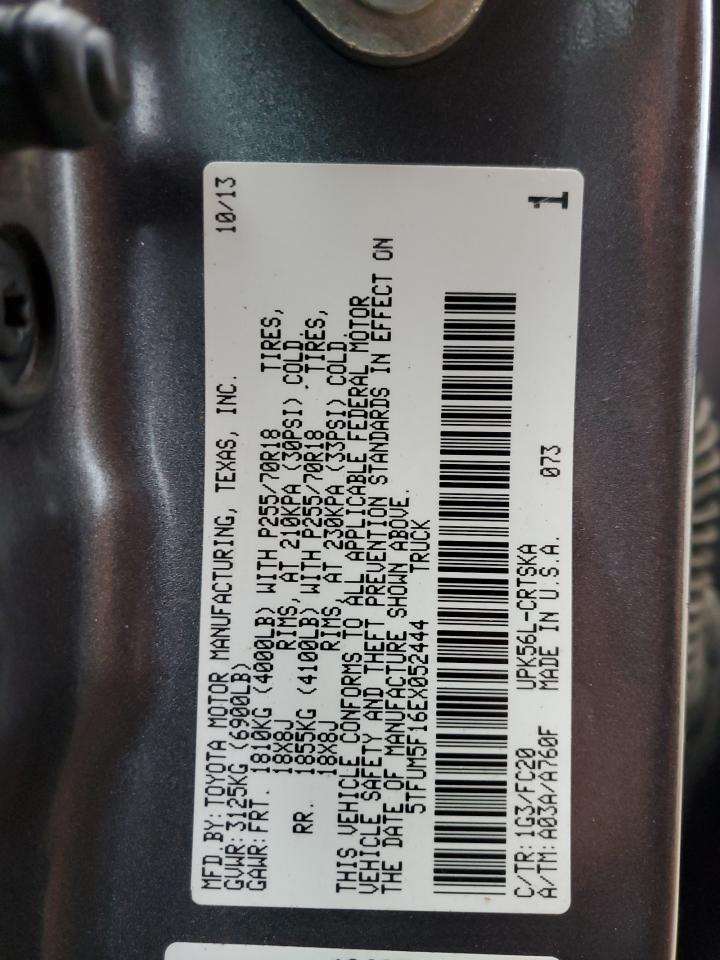 2014 Toyota Tundra Double Cab Sr VIN: 5TFUM5F16EX052444 Lot: 64684575