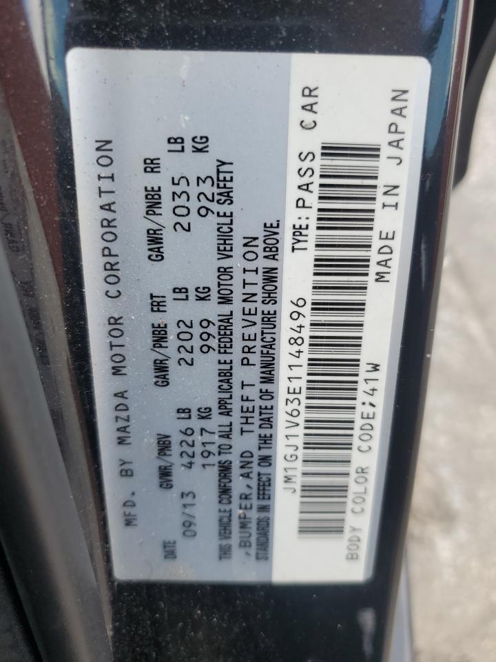 2014 Mazda 6 Touring VIN: JM1GJ1V63E1148496 Lot: 63449725