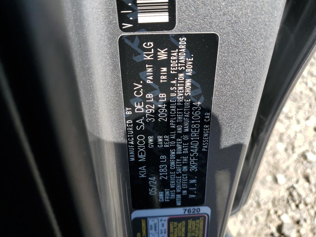 2024 Kia Forte Gt Line VIN: 3KPF54AD1RE810634 Lot: 63285055