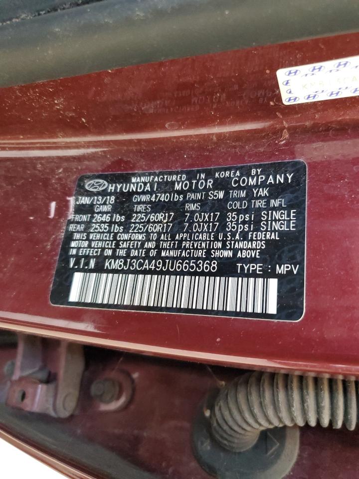 km8j3ca49ju665368 KM8J3CA49JU665368 2018 Hyundai Tucson Sel