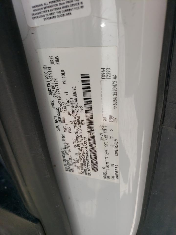 2017 Ford Transit T-250 VIN: 1FTYR2ZM6HKA22370 Lot: 64251415