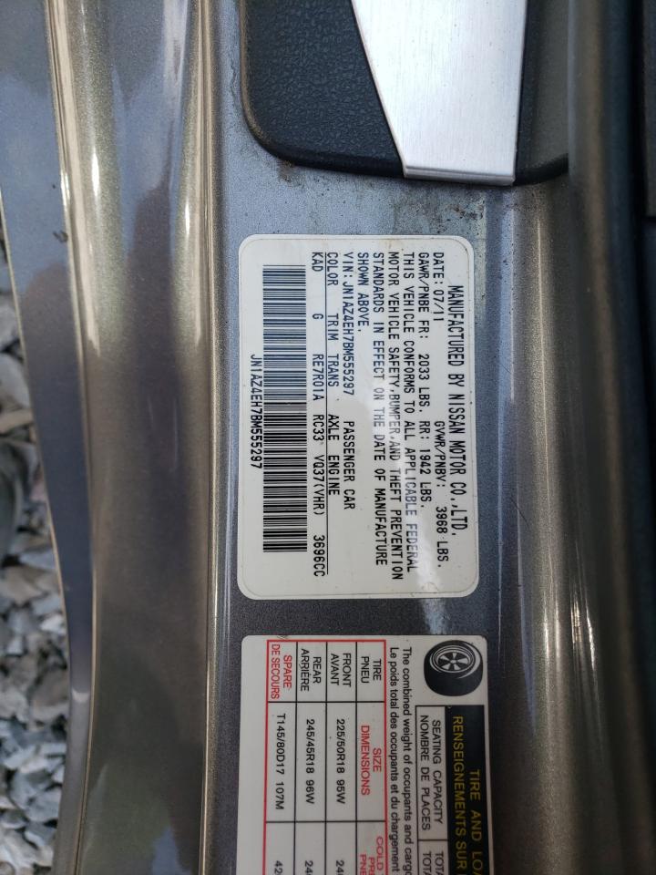 2011 Nissan 370Z Base VIN: JN1AZ4EH7BM555297 Lot: 63286155