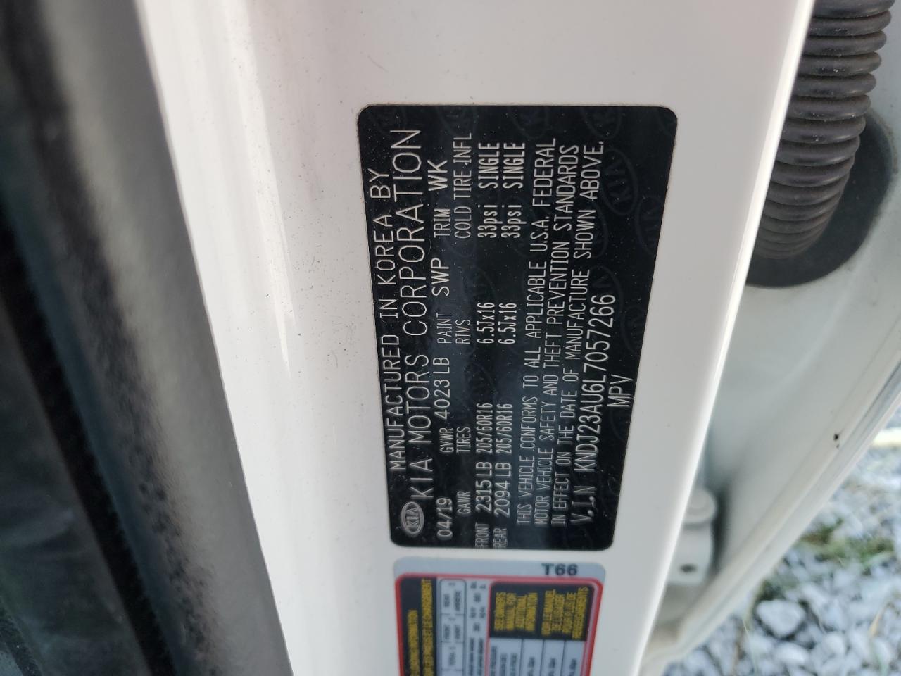 2020 Kia Soul Lx VIN: KNDJ23AU6L7057266 Lot: 67071585