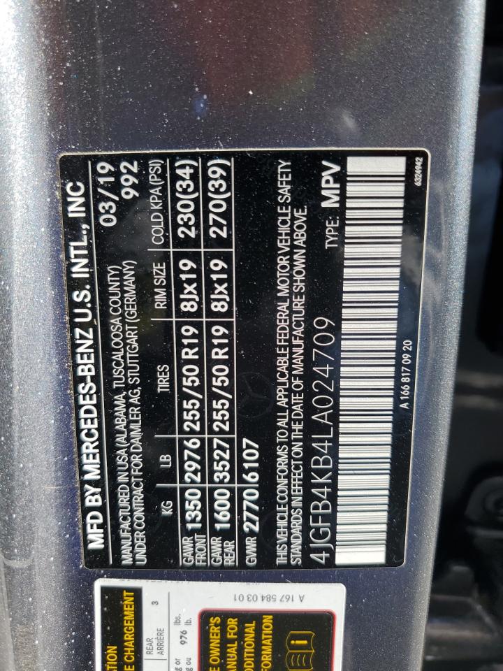 4jgfb4kb4la024709 4JGFB4KB4LA024709 2020 Mercedes-Benz Gle 350 4Matic
