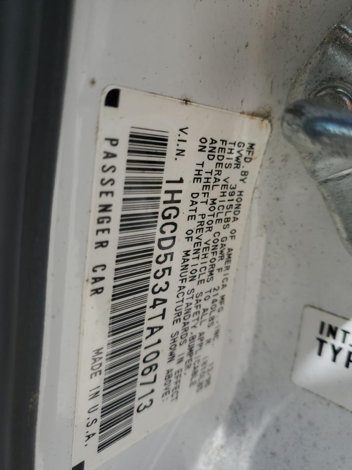 1996 Honda Accord Lx VIN: 1HGCD5534TA106713 Lot: 65265545