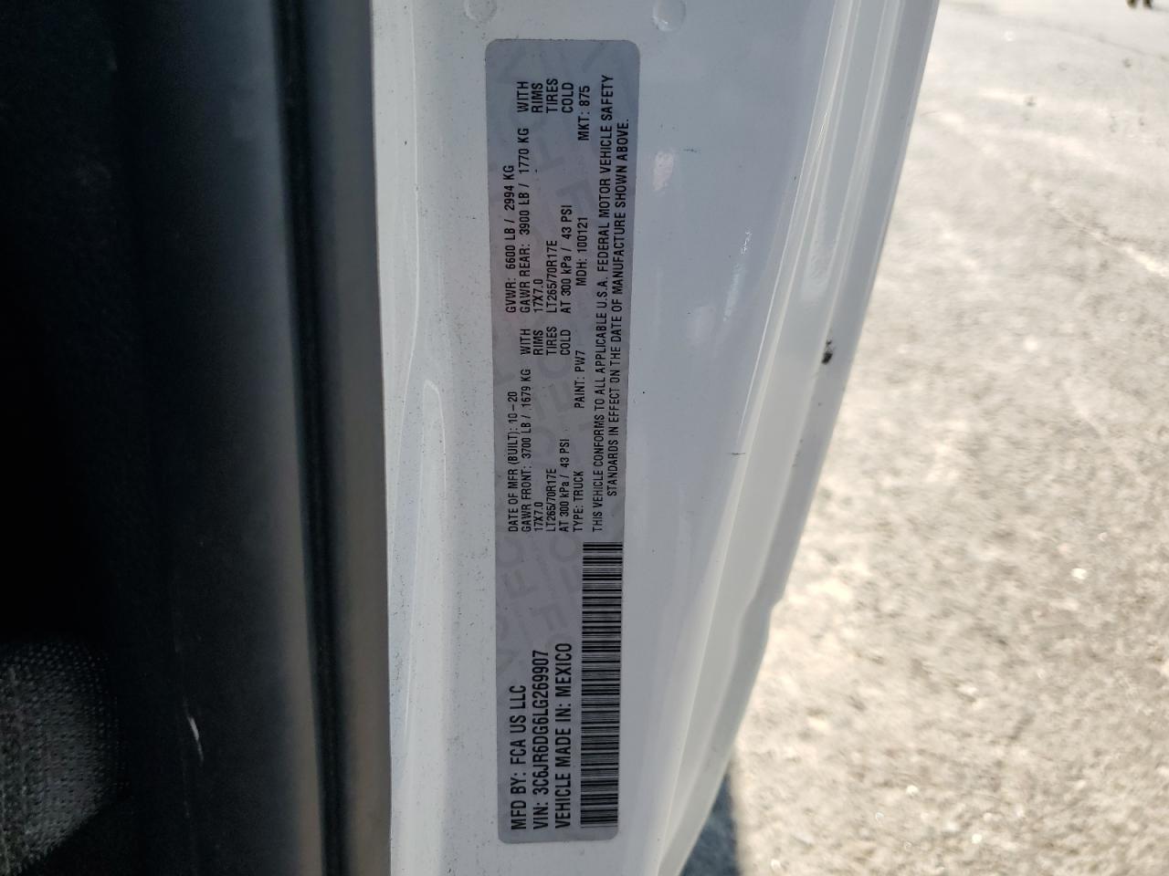 2020 Ram 1500 Classic Tradesman VIN: 3C6JR6DG6LG269907 Lot: 62532375