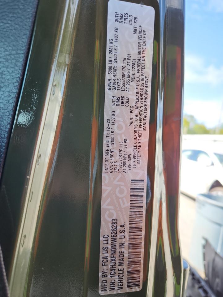 2021 Jeep Wrangler Unlimited Rubicon VIN: 1C4HJXFN0MW628283 Lot: 62825015