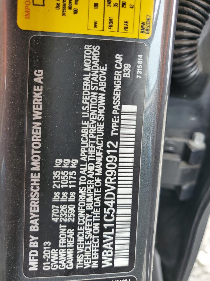2013 BMW X1 xDrive28I VIN: WBAVL1C54DVR90912 Lot: 63773785