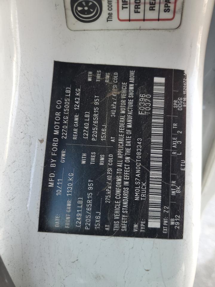 2012 Ford Transit Connect Xl VIN: NM0LS7AN0CT083343 Lot: 64857175