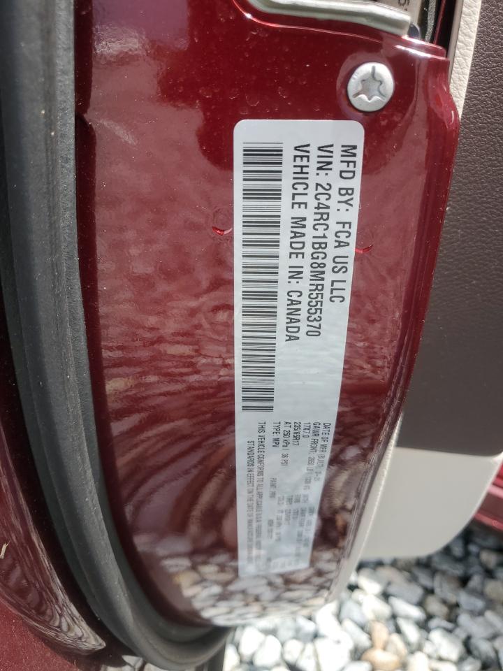 2021 Chrysler Pacifica Touring L VIN: 2C4RC1BG8MR555370 Lot: 65115215