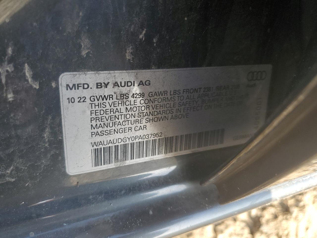 2023 Audi A3 Premium VIN: WAUAUDGY0PA037952 Lot: 64271575