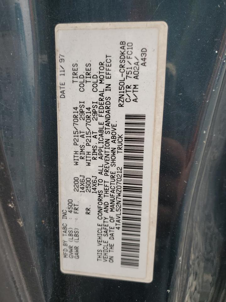 1998 Toyota Tacoma Xtracab VIN: 4TAVL52N7WZ070212 Lot: 64362475