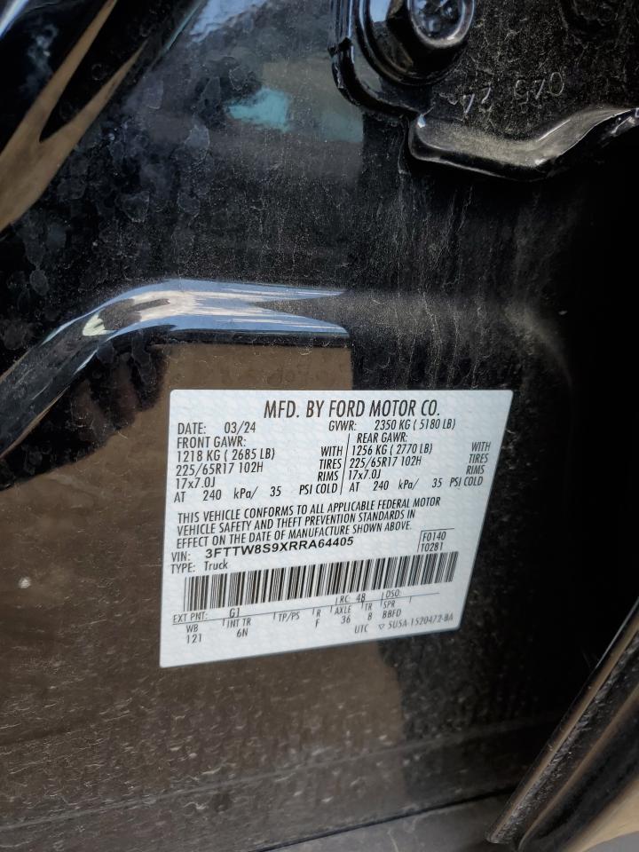 2024 Ford Maverick Lariat VIN: 3FTTW8S9XRRA64405 Lot: 65673415
