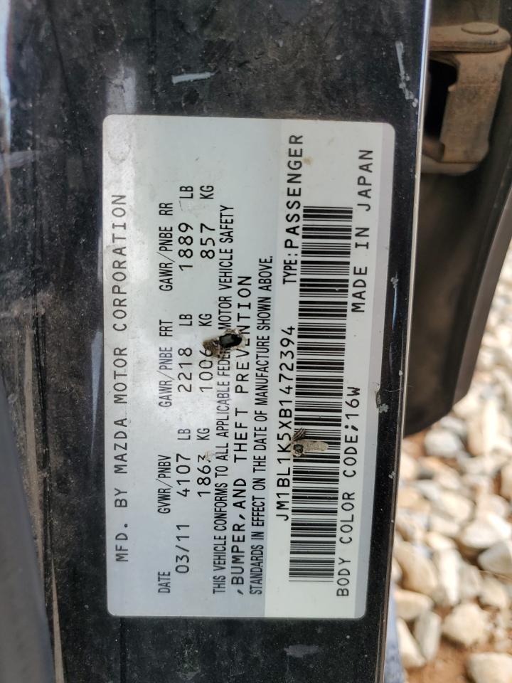 2011 Mazda 3 S VIN: JM1BL1K5XB1472394 Lot: 63931235
