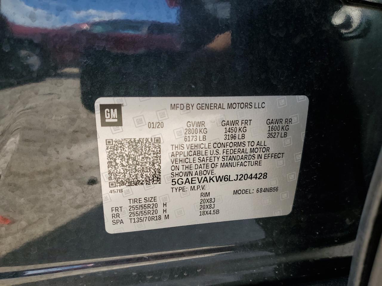2020 Buick Enclave Essence VIN: 5GAEVAKW6LJ204428 Lot: 64643405