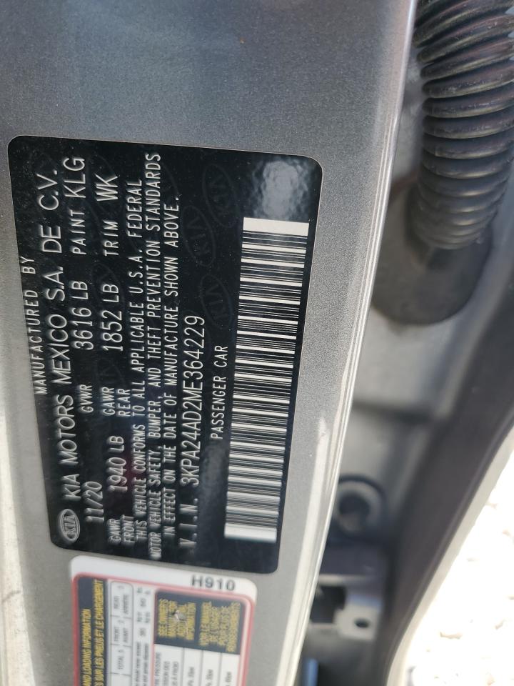 2021 Kia Rio Lx VIN: 3KPA24AD2ME364229 Lot: 66222855