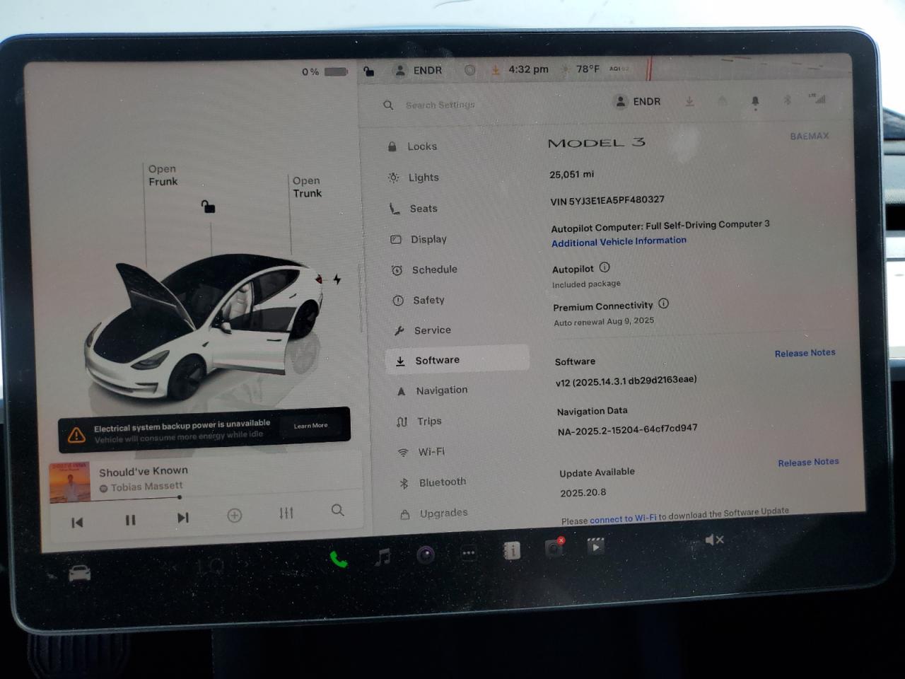 2023 Tesla Model 3 VIN: 5YJ3E1EA5PF480327 Lot: 64856385