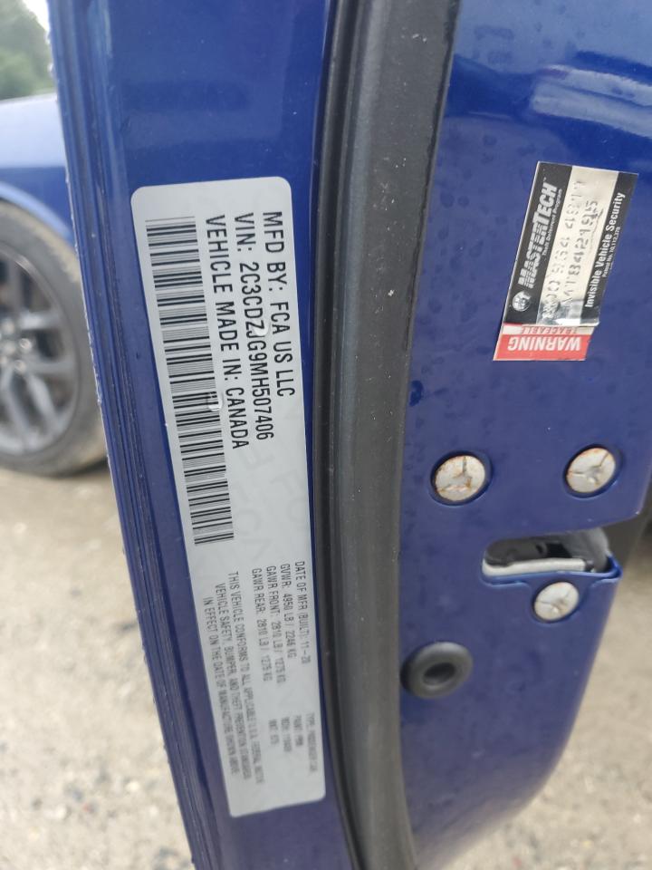 2021 Dodge Challenger Gt VIN: 2C3CDZJG9MH507406 Lot: 60979555