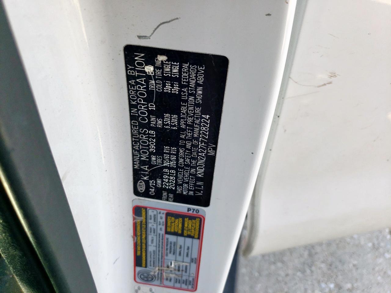 KNDJN2A27F7228224 2015 Kia Soul