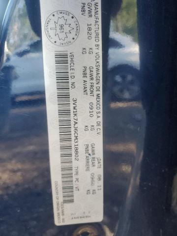 2012 VOLKSWAGEN JETTA BASE  