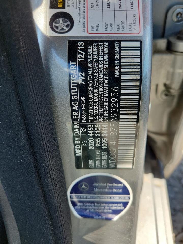 2014 Mercedes-Benz C 250 VIN: WDDGF4HB7EA932956 Lot: 64195735