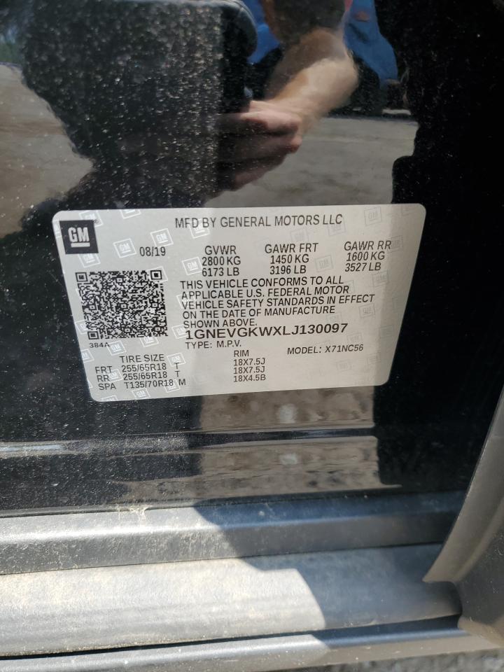 2020 Chevrolet Traverse Lt VIN: 1GNEVGKWXLJ130097 Lot: 64808485