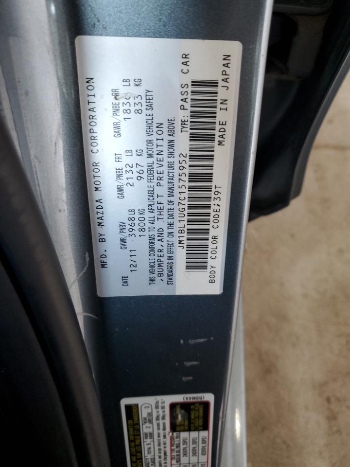 2012 Mazda 3 I VIN: JM1BL1UG7C1575952 Lot: 64100475