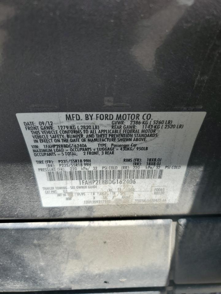 2013 Ford Taurus Sel VIN: 1FAHP2E88DG162406 Lot: 64739495