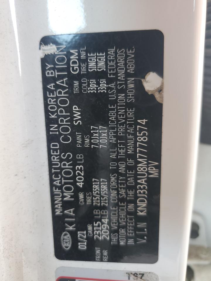 2021 Kia Soul Ex VIN: KNDJ33AU8M7778574 Lot: 63156865