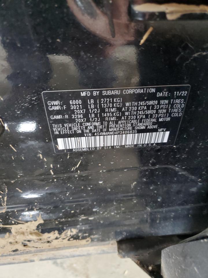 2023 Subaru Ascent Touring VIN: 4S4WMAWD4P3406835 Lot: 62979765