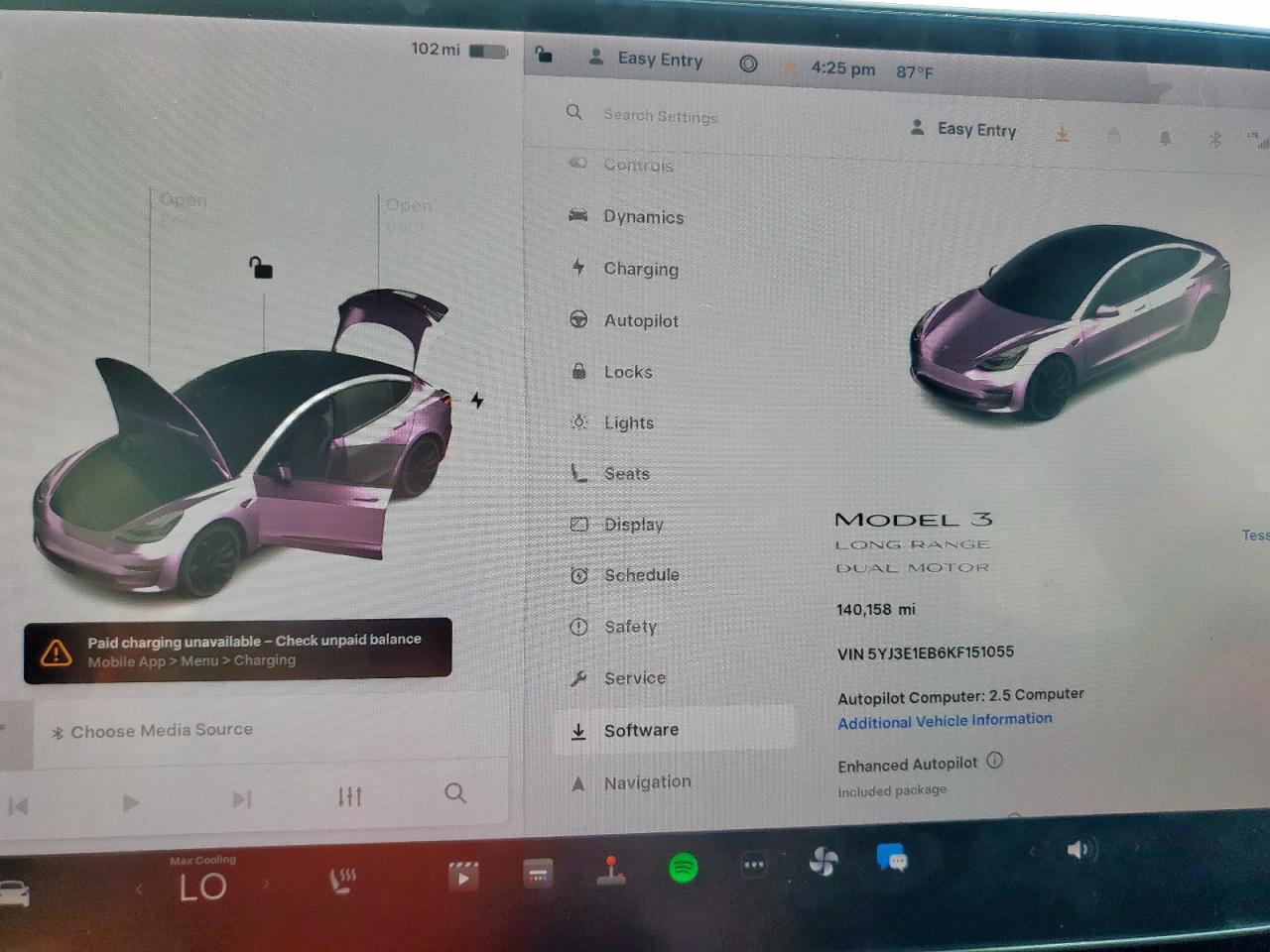 2019 Tesla Model 3 VIN: 5YJ3E1EB6KF151055 Lot: 64637755