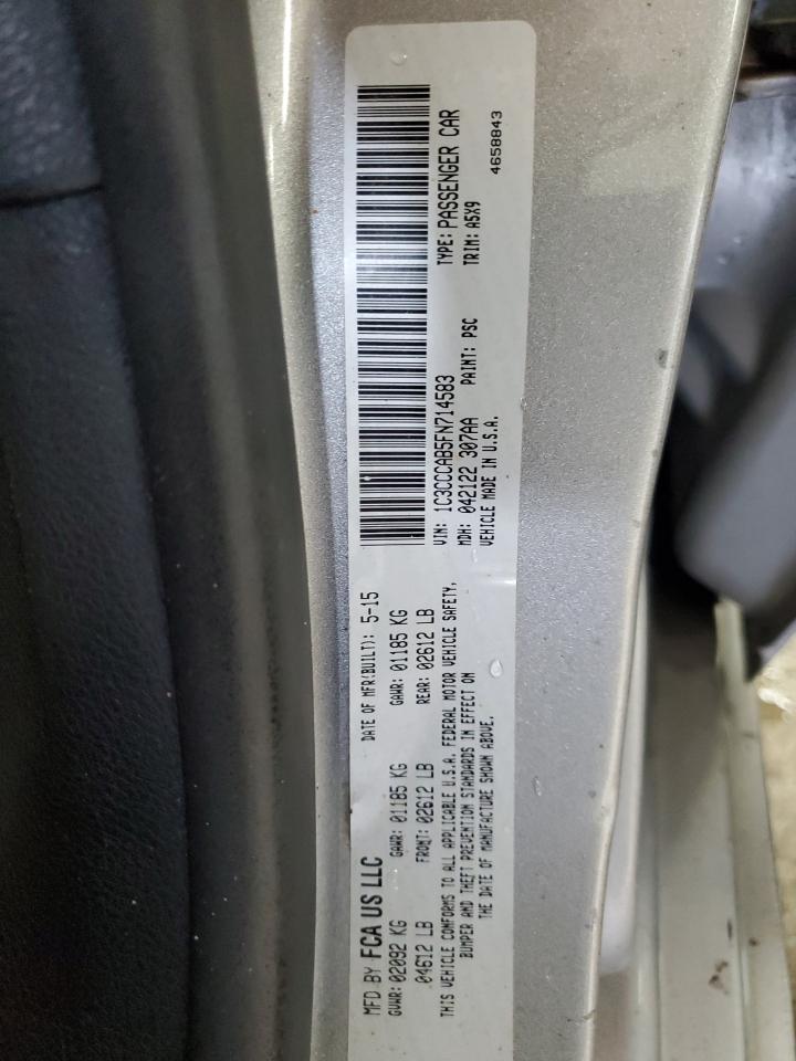 2015 Chrysler 200 Limited VIN: 1C3CCCAB5FN714583 Lot: 63000945