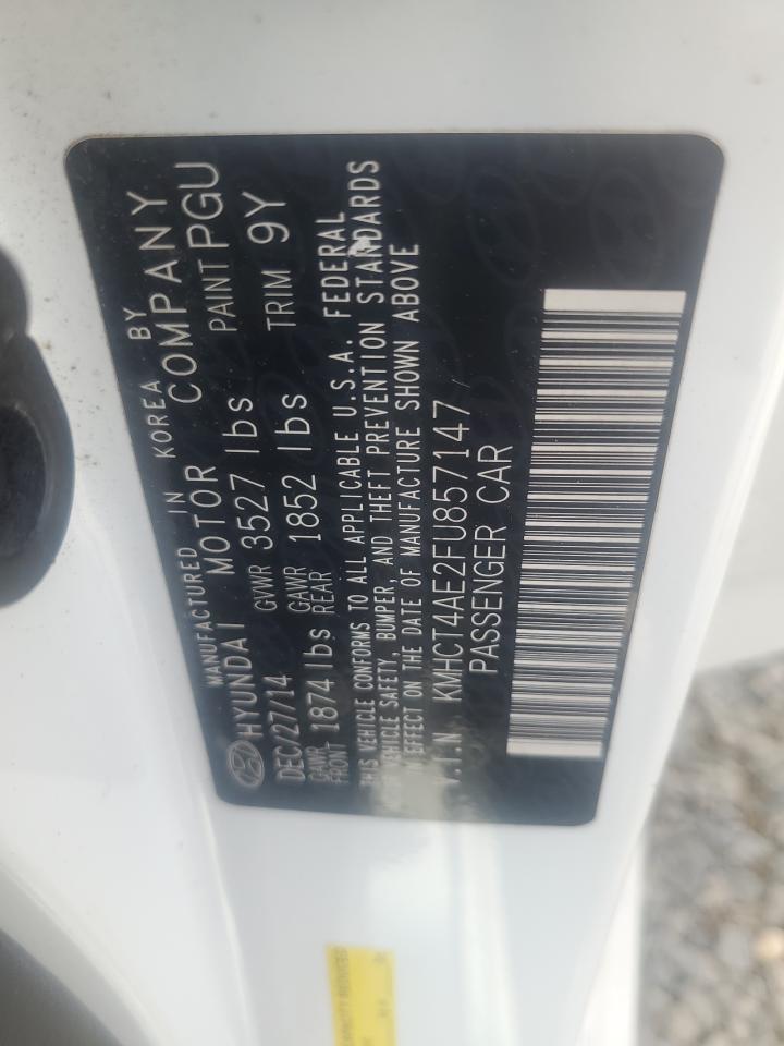 2015 Hyundai Accent Gls VIN: KMHCT4AE2FU857147 Lot: 64080655