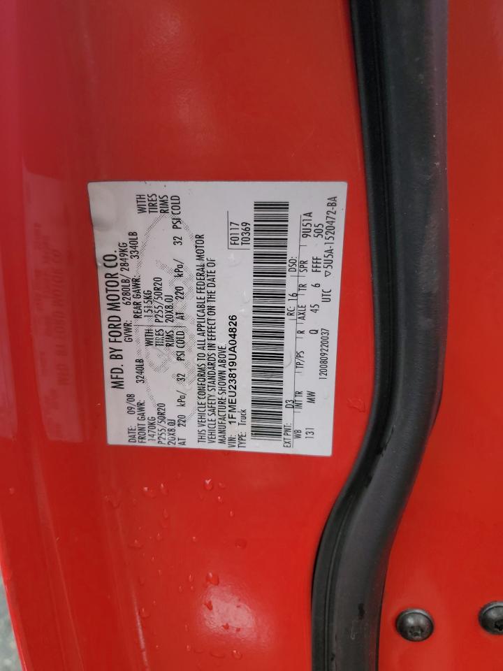 2009 Ford Explorer Sport Trac Limited VIN: 1FMEU23819UA04826 Lot: 62937245