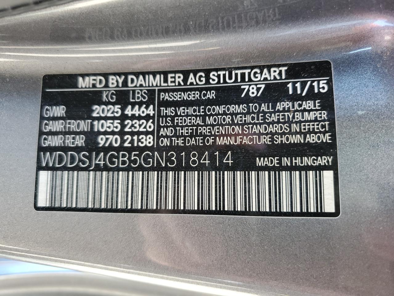 2016 Mercedes-Benz Cla 250 4Matic VIN: WDDSJ4GB5GN318414 Lot: 66415225
