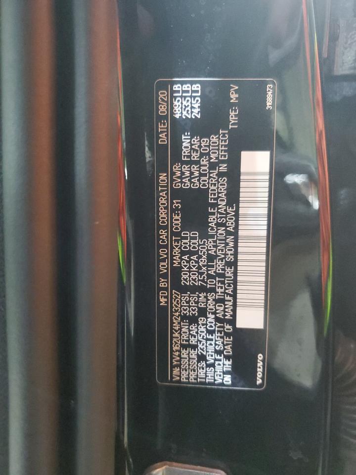 2021 Volvo Xc40 T5 Momentum VIN: YV4162UK4M2432527 Lot: 64670165