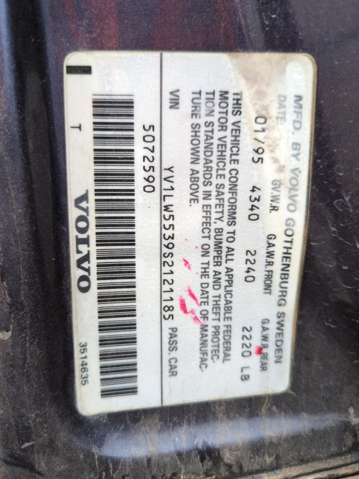 1995 Volvo 850 Base VIN: YV1LW5539S2121185 Lot: 66683355