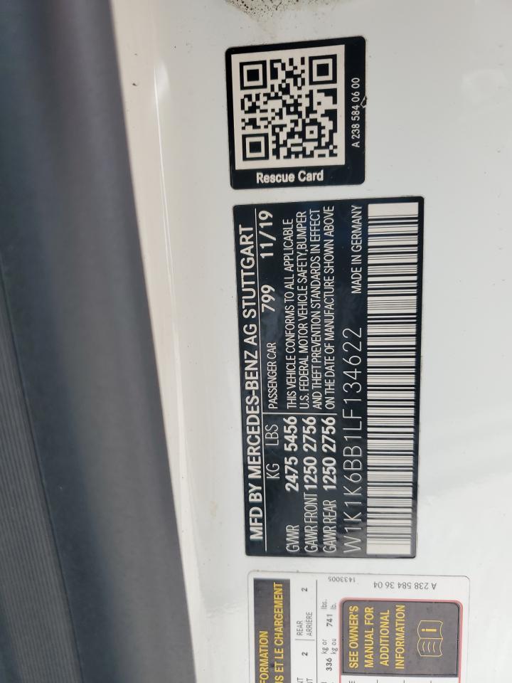 2020 Mercedes-Benz E Amg 53 VIN: W1K1K6BB1LF134622 Lot: 61468825