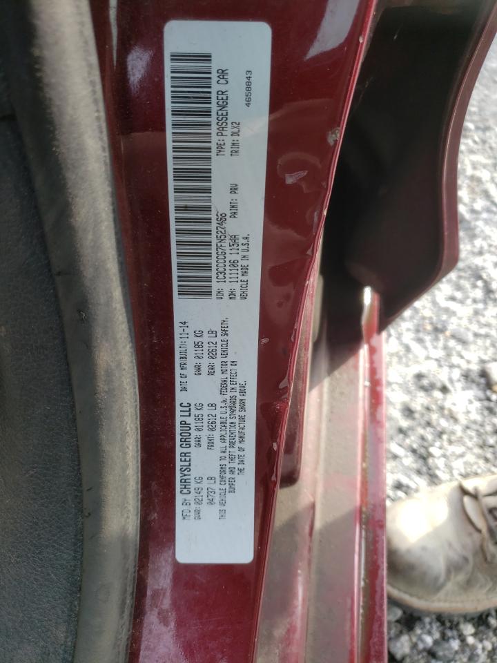 2015 Chrysler 200 C VIN: 1C3CCCCG7FN527466 Lot: 66820455
