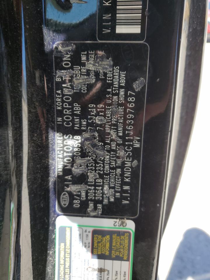 2018 Kia Sedona Sxl VIN: KNDME5C11J6397687 Lot: 64685165