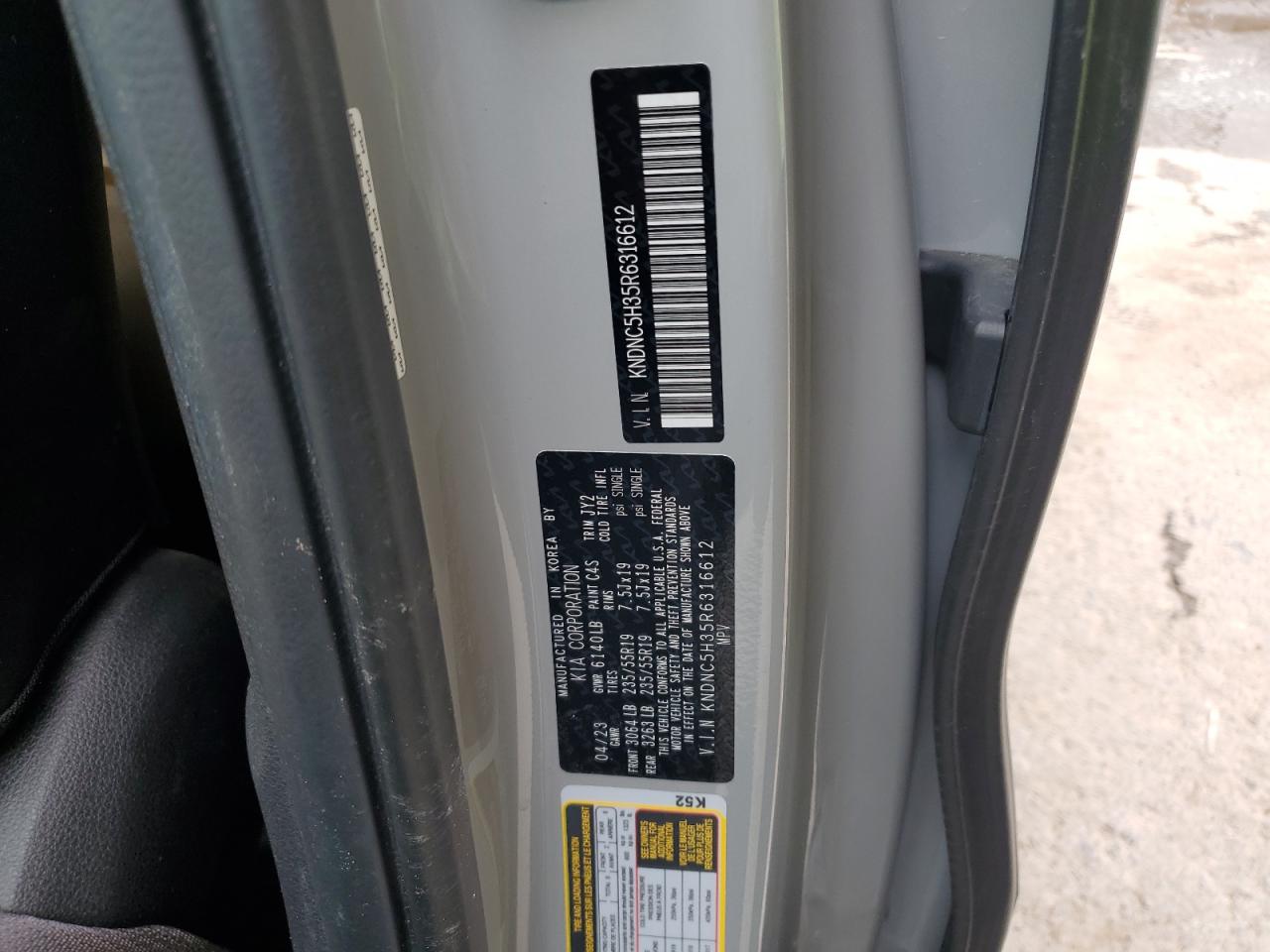 2024 Kia Carnival Ex VIN: KNDNC5H35R6316612 Lot: 63797175