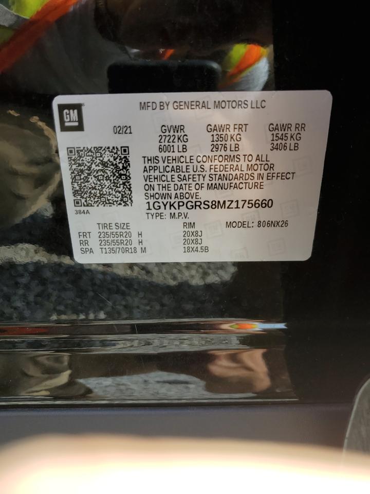 2021 Cadillac Xt6 Sport VIN: 1GYKPGRS8MZ175660 Lot: 66882765