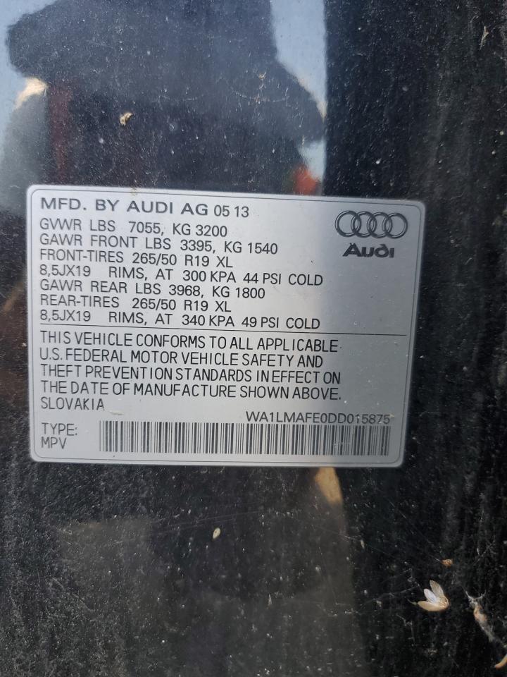 2013 Audi Q7 Premium Plus VIN: WA1LMAFE0DD015875 Lot: 64954215